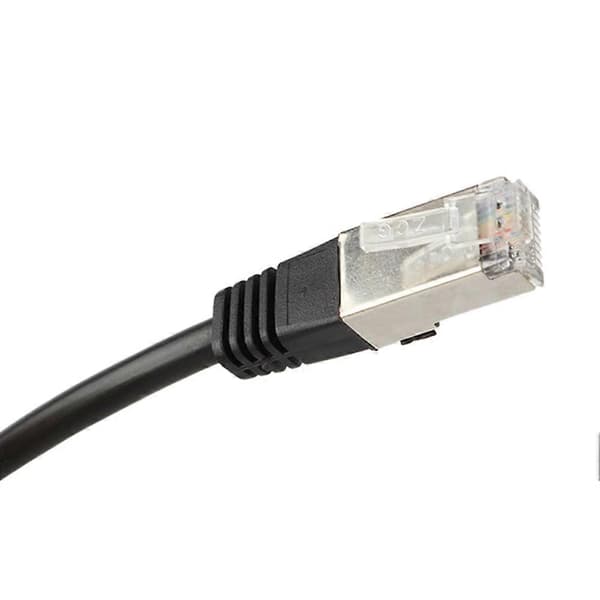 2X RJ45 Ethernet Splitterkabel, 1 han til 2 hun Ethernet-forbindelseskabel Egnet Cat6 LAN Ethernet-stikadapter Black