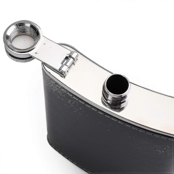 4 kpl Hip Flask -pulloja alkoholille, 8 oz Ruostumaton Teräs Vuotamaton Nahkapäällysteinen Tasku Pullo Suppiloilla
