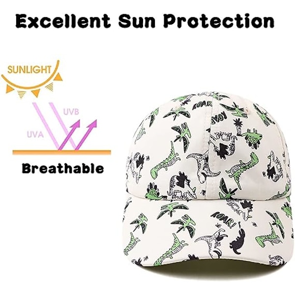 Klassisk Baby Baseball Cap Dinosaur Pojkar Flickor Solhatt Bomull Vår Sommar Barn Visir Hattar