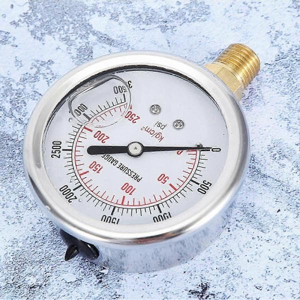 Kraftig trykmåler 0-3500 PSI hydraulisk manometer til industriel brug