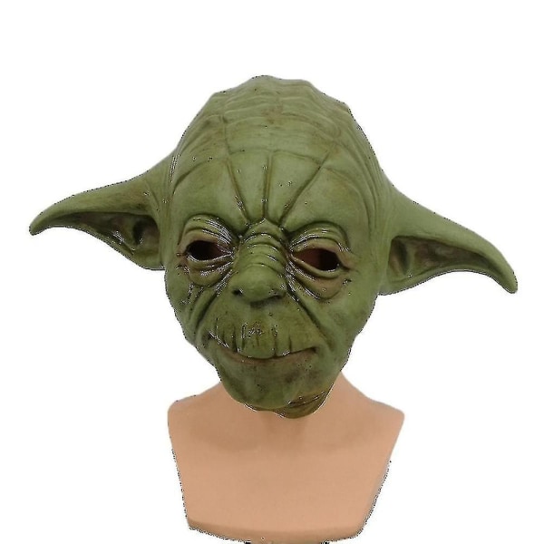 Yoda Mask Latex Huvudbonader Cosplay Kostym Rekvisita För Halloween Party Hk Picture color one size