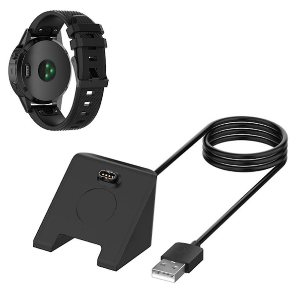 For Garmin Venu 3/Venu 3S/Instinct 2X/Vivoactiv 5 ladedokking USB-klokkelader med datafunksjon