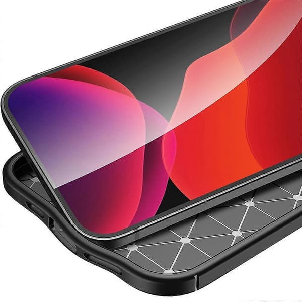 Litchi tekstur TPU telefoncover til iPhone 14 Plus Black