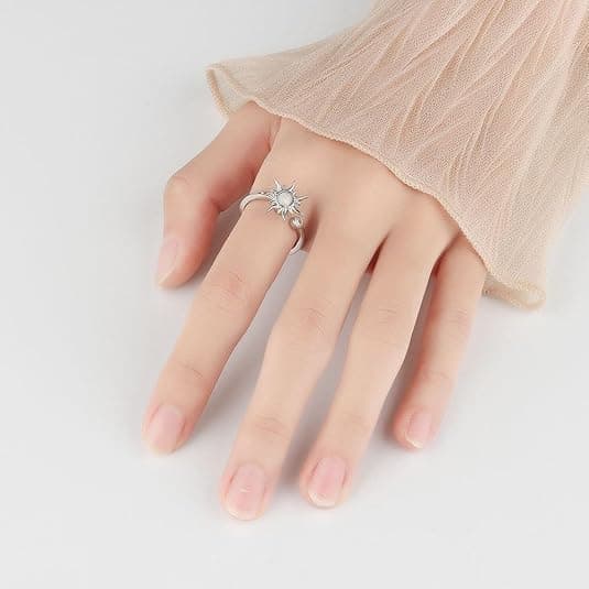 Stressring 3-pak – Justerbar fidgetring & angstlindrende ring i rustfrit stål til kvinder