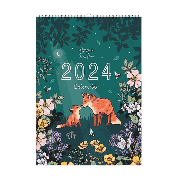 2024 Vægkalender over natur- og dyrelivskunstkunstværkskalender As Shown