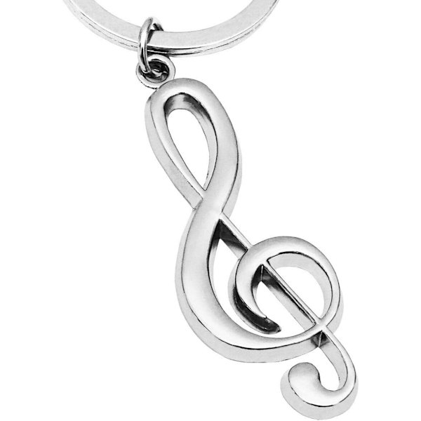 Silver Violin Nyckelring