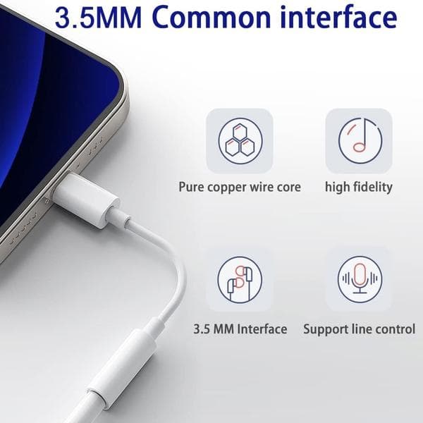 【 2 kpl 】 Lightning+jack-sovitin 3,5 mm MFi-sertifioidut kuulokkeet