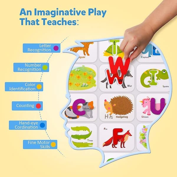 72 stk. Tal- og Bogstavs-Flashcards til Småbørn 3-5 År