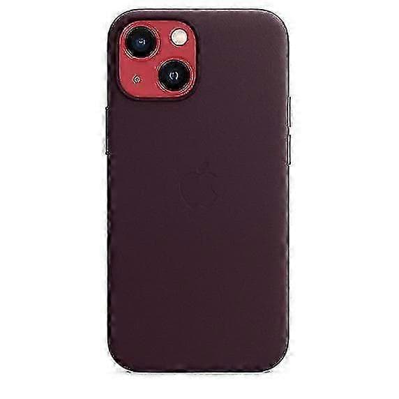 Lær Telefondeksel For Iphone 13 Mini Lærdeksel Med Magsafe Dark Cherry
