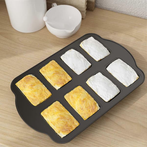Tiawudi 1 st non-stick mini brödform | Bakform i kolstål | 8 hålrum