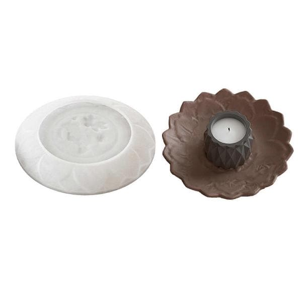 Silikonhartsunderläggsform Stor skål Epoxiform Aromaterapi Gipsbricka Form Snygg Hemmakontorsdekoration Form Multicolor