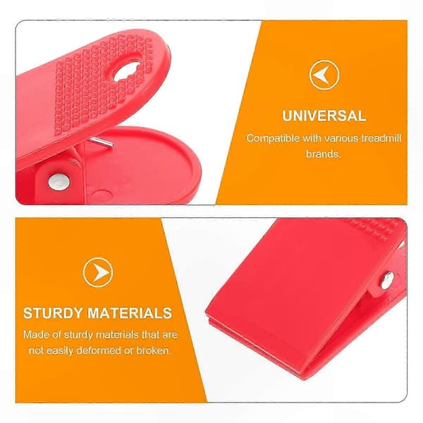 6-pack löpbands säkerhetsnyckelklämmor för nödstoppsersättning 5.70X3.40X2.70CM Röd