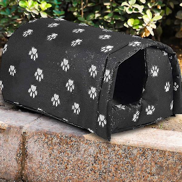 Outdoor Cat House Vedenpitävä Lämpimin Outdoor Cat Sheet Pestävä Säänkestävä Lemmikki (musta