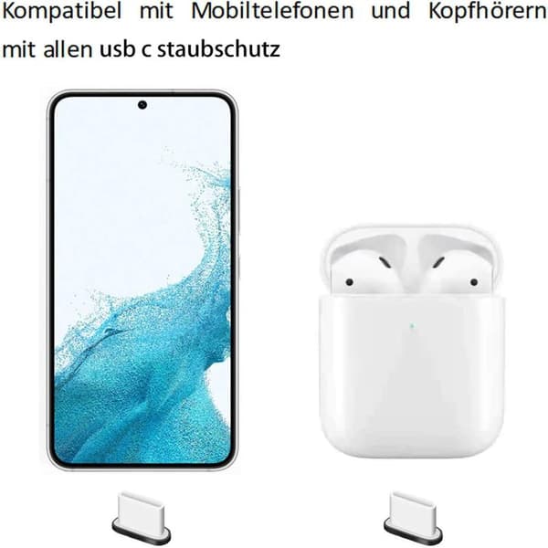 5-pack USB C-dammskydd kompatibla med Samsung Galaxy S22 S21/Hua