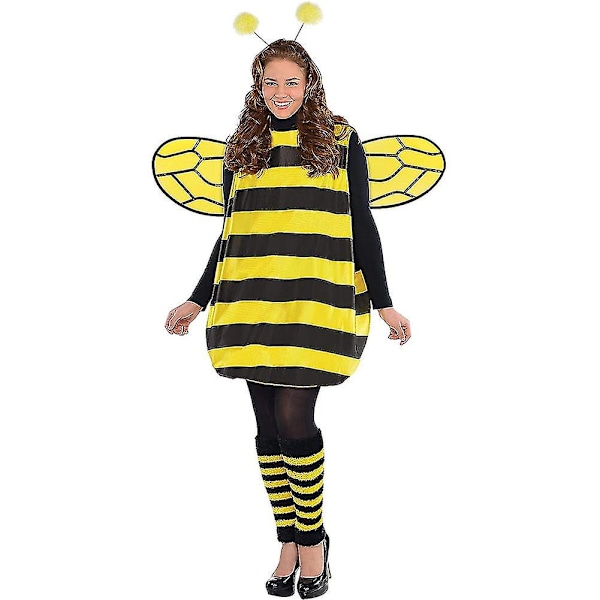 Dam Darling Humla Kostym Vuxna Insekt Maskerad Kläder Insekt Halloween Kostym Kit Cosplay Party Favörer Yellow 160