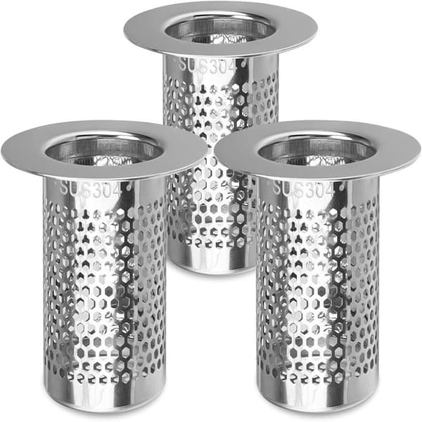 (S)3 stk. vaskesi, vaskesil i rustfrit stål - vaskefilter, afløbssi, til badeværelse