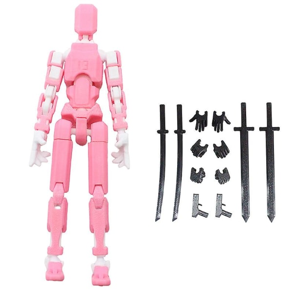 T13 Action Figure Titan 13 Action Figure Robot Action Figure 3D Printed Action Pink