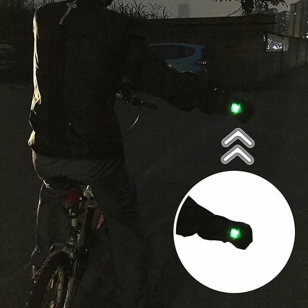 BIKIGHT Gravity Sensor Blinklys Cykelhandsker LED Lys Automatisk Induktion Advarsel til Cykling Løbetur