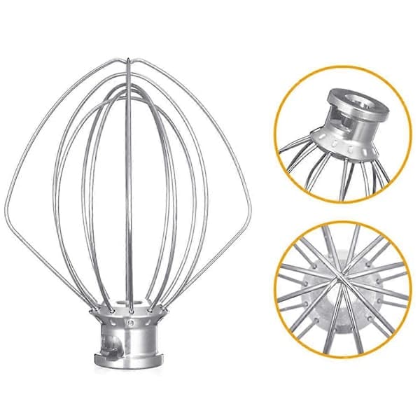 Piskeris i rustfrit stål, erstatning for KitchenAid 5K45/5KSM150 KAESI{HH} Sølv