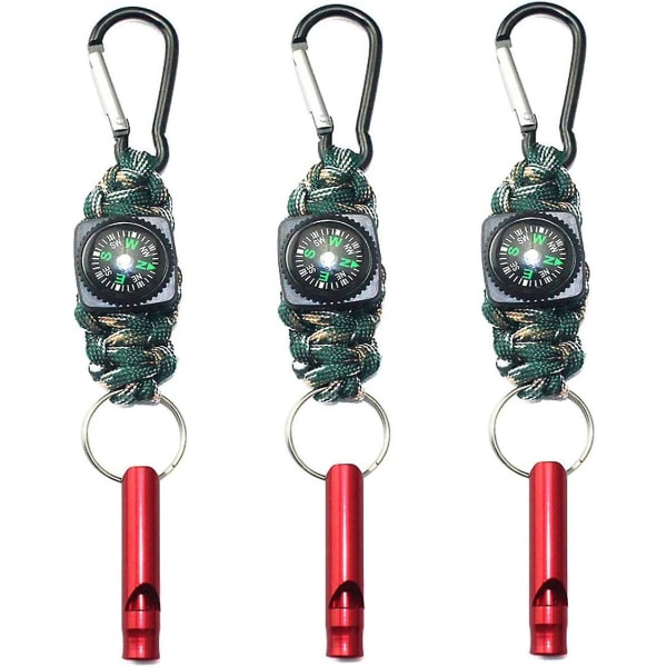 Rope Whistle Survival Kit Survival Rope Paraply Survival Keychain Carabiner Survival Key Ring