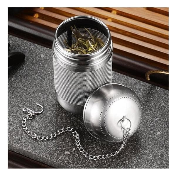 Set of 2 - Stainless Steel Spice Balls/Tea Infusers - Practical Tea Strainers for Cooking and Loose Tea - Threaded Mesh Baskets for Brine, Tea
