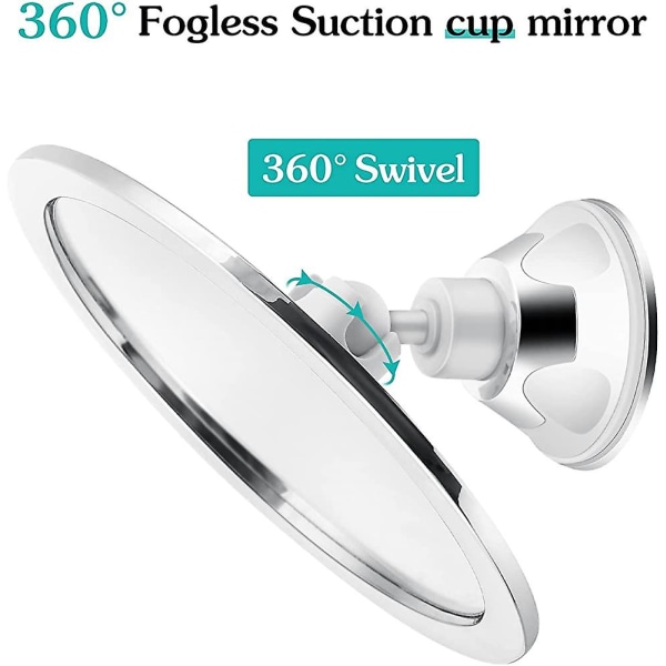 Tågefri makeup-spejl bruserbarberspejle med sugekopholder 360