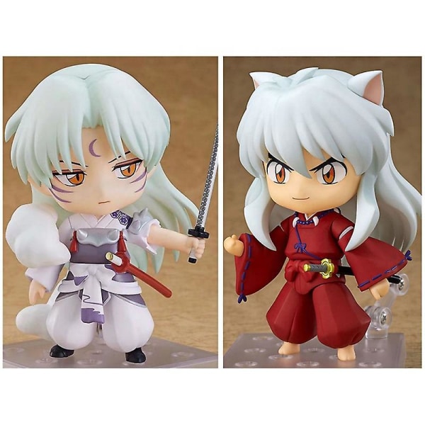 Søde versioner 10 cm Inuyasha #1300 Sesshomaru 1514 Anime Action Figur Collection Change Face Doll Inuyasha 1300 10cm