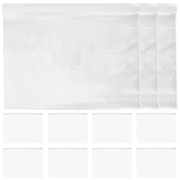 100 stk. løpsnummerposer, løpsnummerdisplaypose, klar løpsnummeroppbevaringsholder, løpsnummerbeholder 30.00X23.00X0.10CM Vit