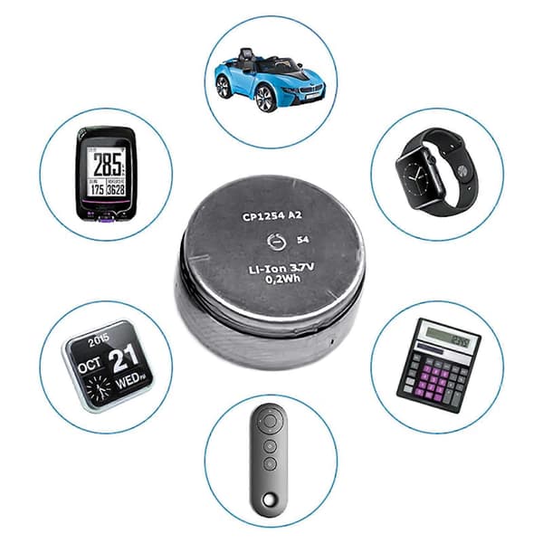 1 stk eller 2 stk CP1254 knappcellebatteri for Bluetooth-kompatible øretelefoner Pålitelige myntceller Enkel utskifting 1 bit