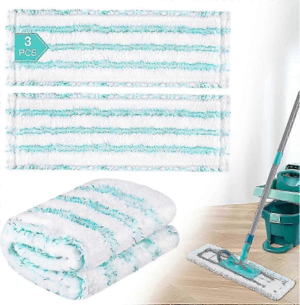 Erstatningsmoppetrekk, 3-pakning, for Leifheit Profi XL Micro Duo / Cotton Plus