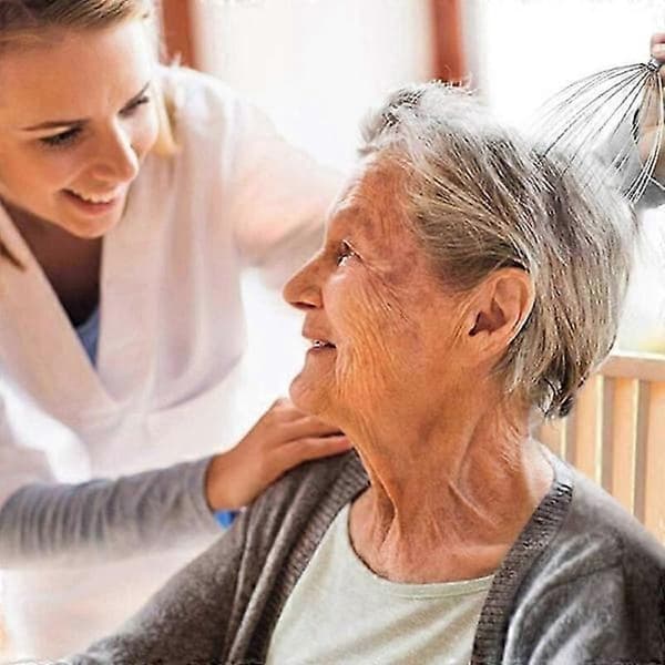 Hode Massasjeapparat, Hodebunnsmassasje med 20 Armer, Avslappende Hodebunnskraper, Hårstimulering, Stresslindring