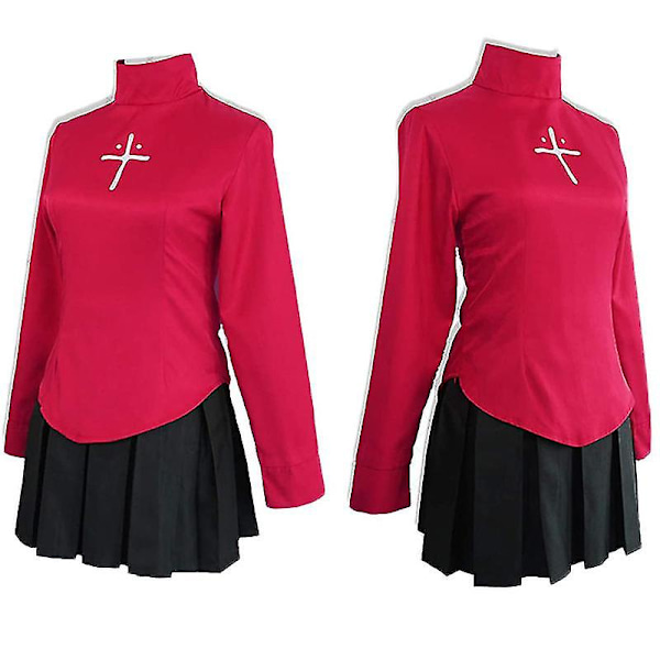 Anime Fate Stay Night Tohsaka Rin Kostume Fuld Sæt Halloween Cosplay Kostume Karneval For Klædning Eller Kvinder S