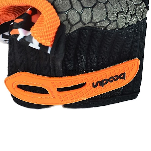 Orange Størrelse L Ægte Professionelle Anti-Skid Bowling Handsker Semi Finger Instrumenter