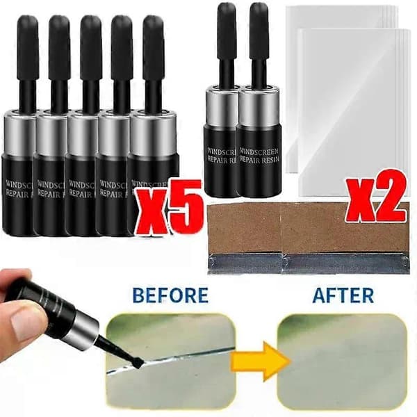 Quick-Fix Nano Reparationssats för bil- och husbilsrutor Sprickförseglare och lim för glasunderhåll amagi