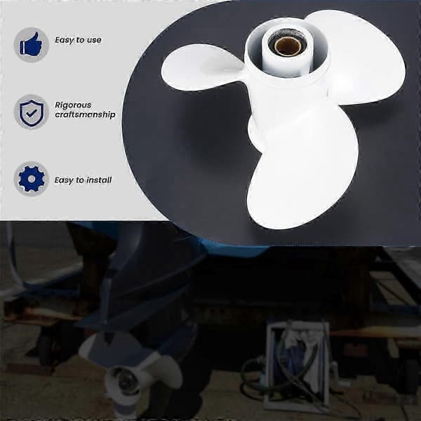 Propel til Yamaha 20-30 hk aluminiumslegering 3 blade sort 10 spline Aluminiumlegering 65