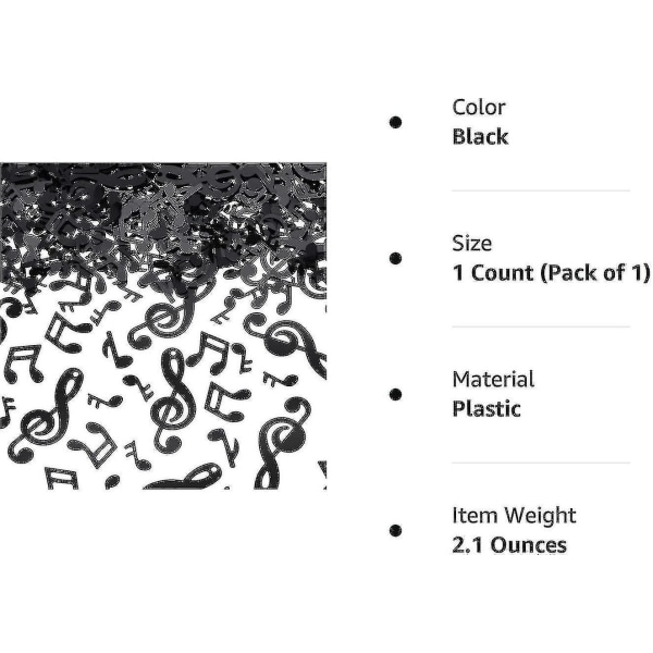 3000 kpl Musiikkikonfetti Musiikkinuottien leikkaukset Mustat Musiikkikonfettinuotit Musiikkijuhliin Resital-vastaanotto Suihku