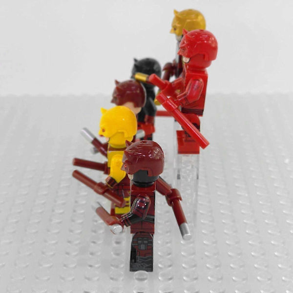 Blandade Daredevil Minifigurer Set med Vapen och Tillbehör