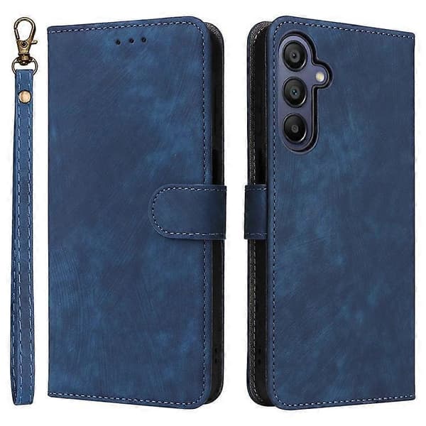 Kompatibel til Samsung Galaxy A16 Wallet Case RFID PU Læder Cover Stativ Visning Blue