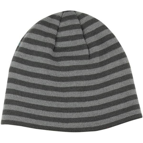 Vändbar vintermössa i stickad randig modell utan mudd - Top Headwear Charcoal/Orange One Size