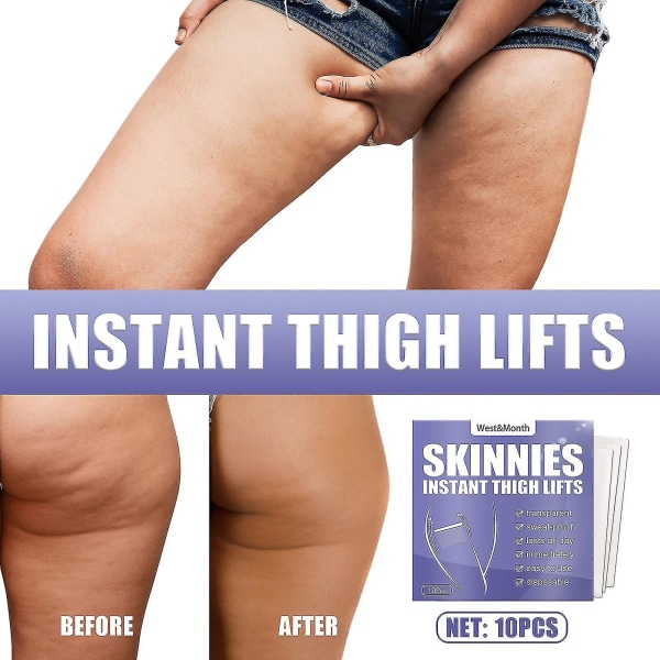 10 kpl/laatikko Reisivetotarra Kivuton Skinny Ultra Thin Instant Thih Lifts Liimanauhat jalkaan