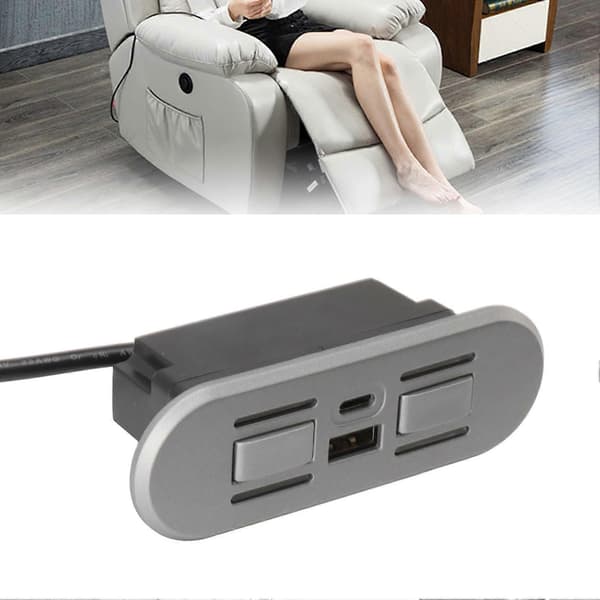 Styrenhet för lyftstol USB Typ C Telefonladdning Känslig Elektrisk Soffaregulator för Hem 1229V
