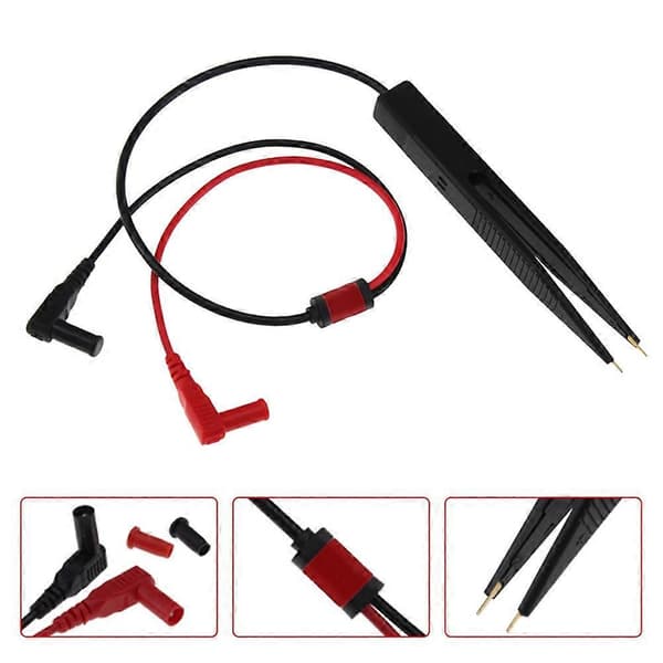 2 STK til SMD Chip Test Clip Kapacitans Induktor Modstand Test Clip Meter Ledningsprobe Multimeter Pincet