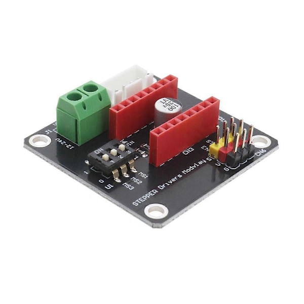 2 stk. DRV8825 A4988 3D-printer 42 Stepmotor Driver Controller Udvidelsesmodul til Arduin R3 Ramps1.4 DC Motordriver Black