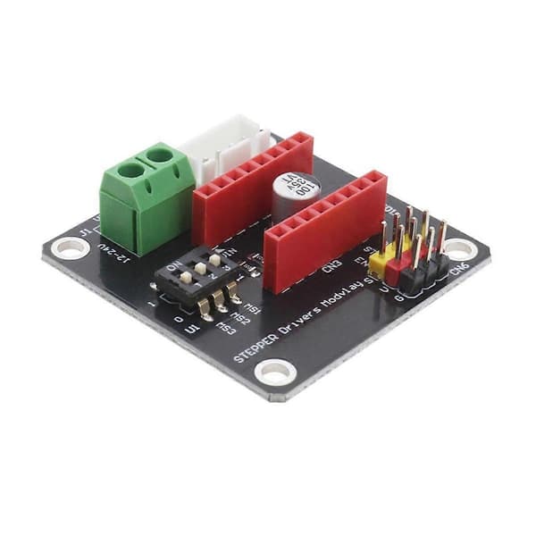 2 stk DRV8825 A4988 3D-skriver 42 Stepper Motor Driver Controller Utvidelsesmodul for Arduin R3 Ramps1.4 DC Motor Driver Black