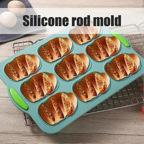 9-hulls silikonform, non-stick brødbakeform, fransk brødbrett for DIY-bakeverktøy