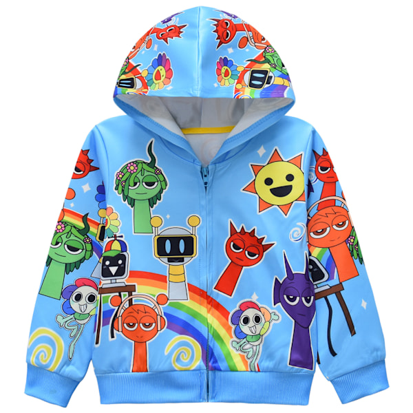 Sprunki Incredibox Rhythm Box Mellanstor till Stor Barnkläder Zip Hoodie Jacka style2 110