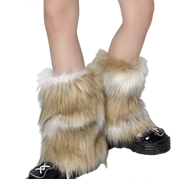Womens Lolita Strikkede Benvarmere Lange Strømper Harajuku Japansk Kawaii Strikkede Støvlestrømper Vinter Ankelhøje Sokker (20cm)