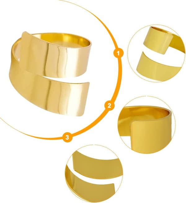 8 stk. metalservietringe guld servietholder servietring serviet bu