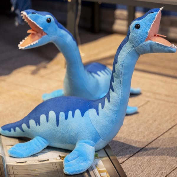 Plesiosaurus Dinosaur Plyslegetøj Realistisk Blød Blå Dinosaur Udstoppede Dyr Legetøj Til Soveværelse