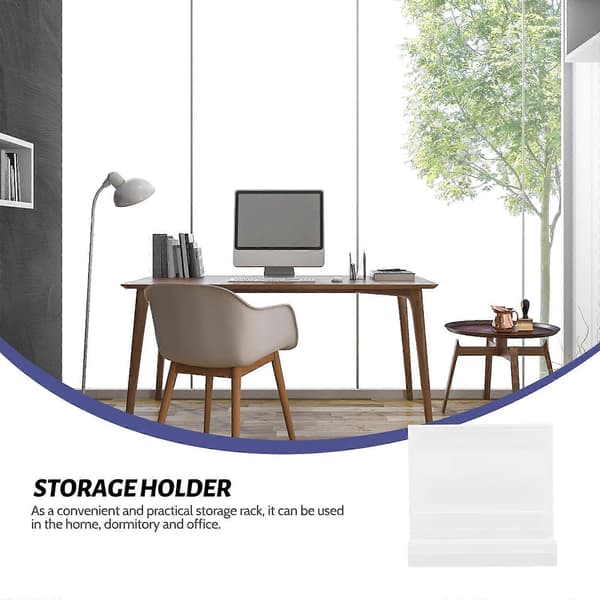 Gennemsigtig bogholder til skrivebordsbrug 8 stk. akryl bogdisplaystandere 12X10CM Transparent